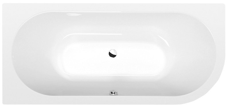 Polysan Viva hoekbad links 175x80x47cm wit
