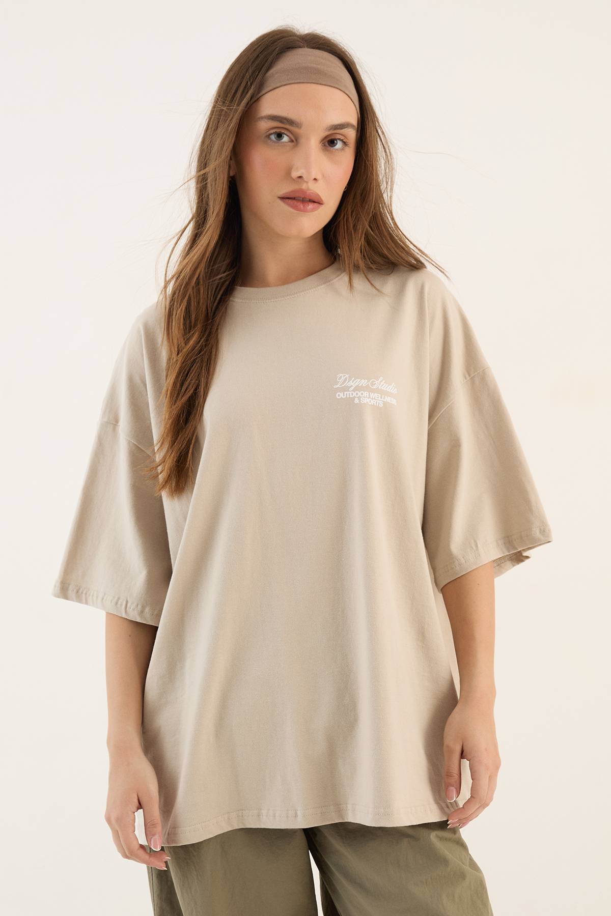 T-shirt Oversize Imprimé Bien-être Et Sports Outdoor Dsgn Studio