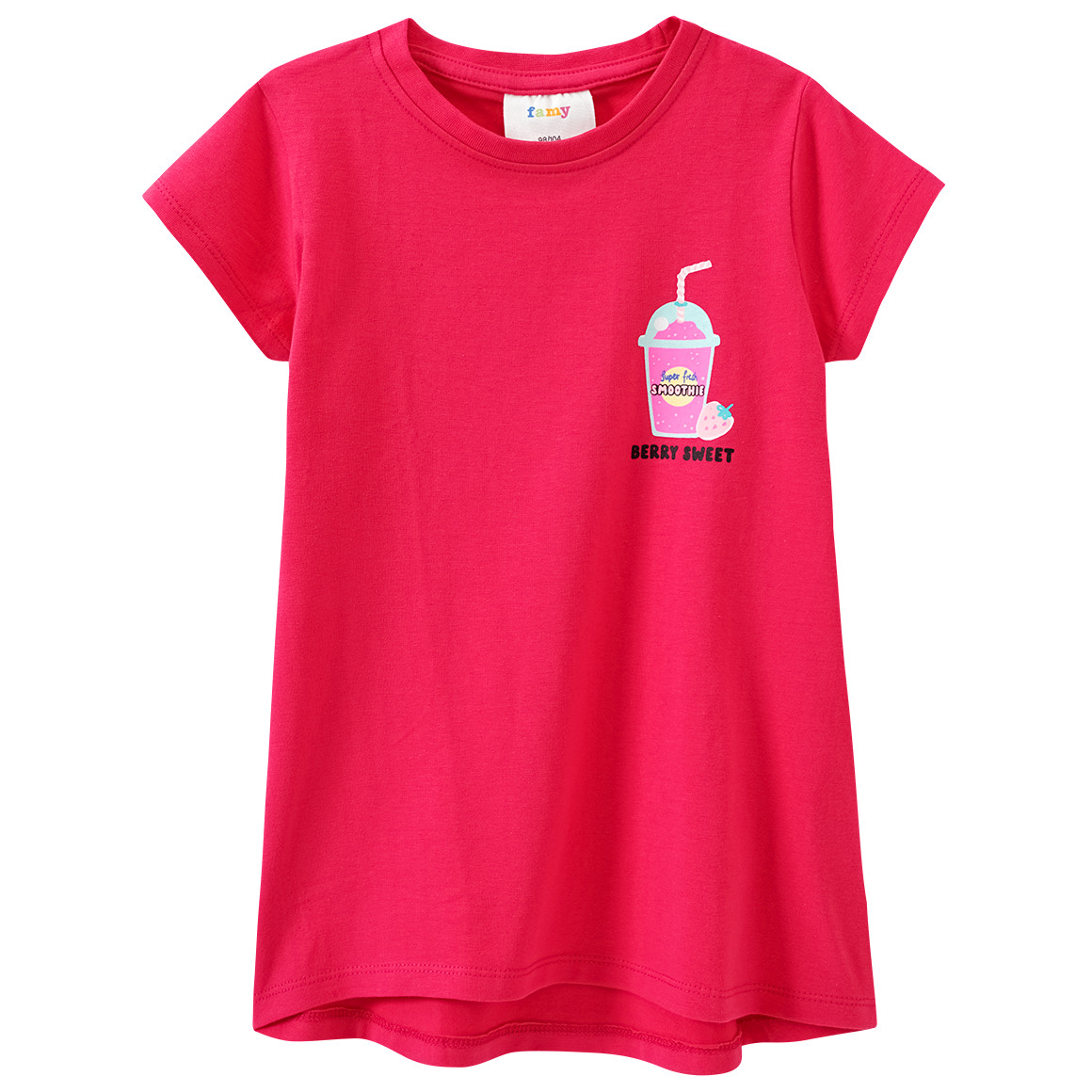 Famy 3 Mädchen T-Shirts mit bunten Motiven hellgelb / rot / hellblau