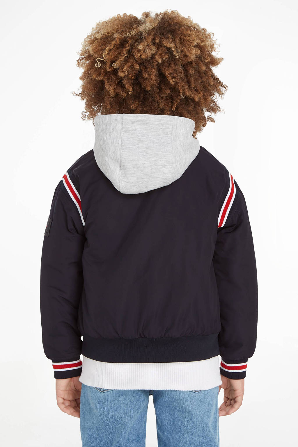 Tommy Hilfiger baseball jacket met logo zwart