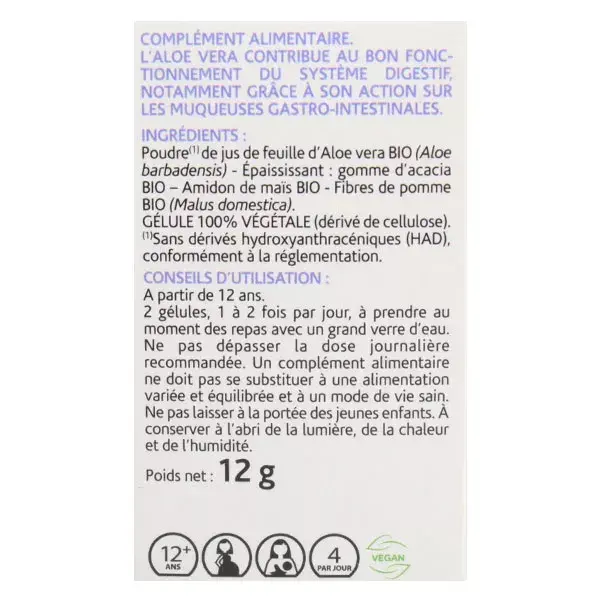 Naturland Aloe Vera Orgânico 30 cápsulas