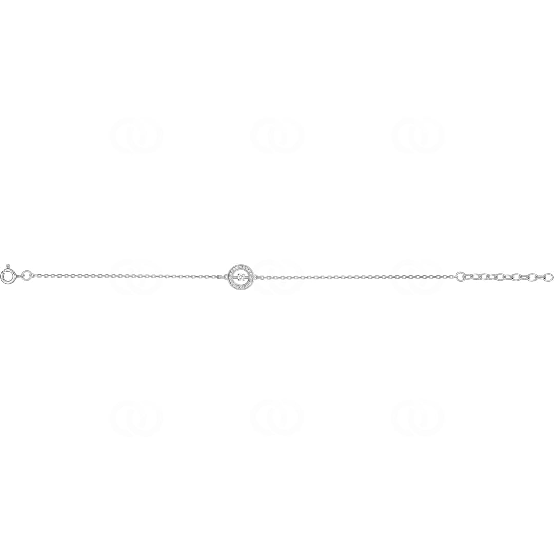 Armband 925 Silber rhodiniert mit Zirkonia 19cm