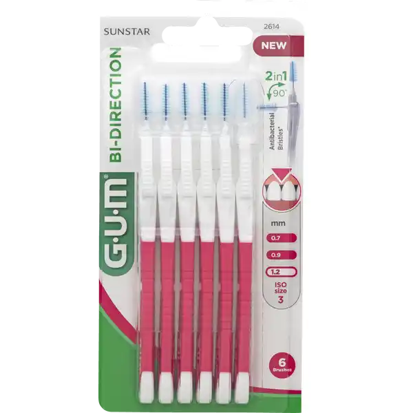 BI-DIRECTION Interdentalbürste Tanne 1,2 mm pink