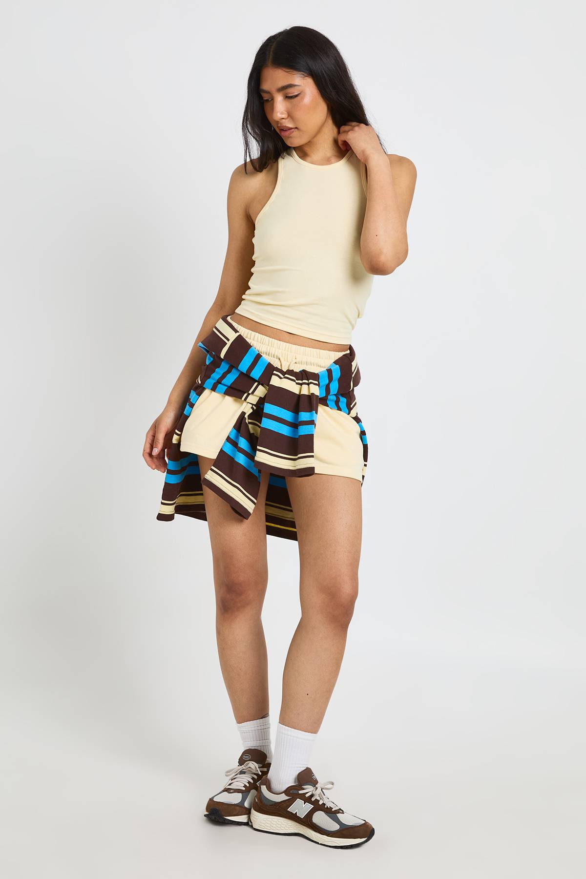 boohoo Ensemble Débardeur De Sport Et Short Molletonné Tall