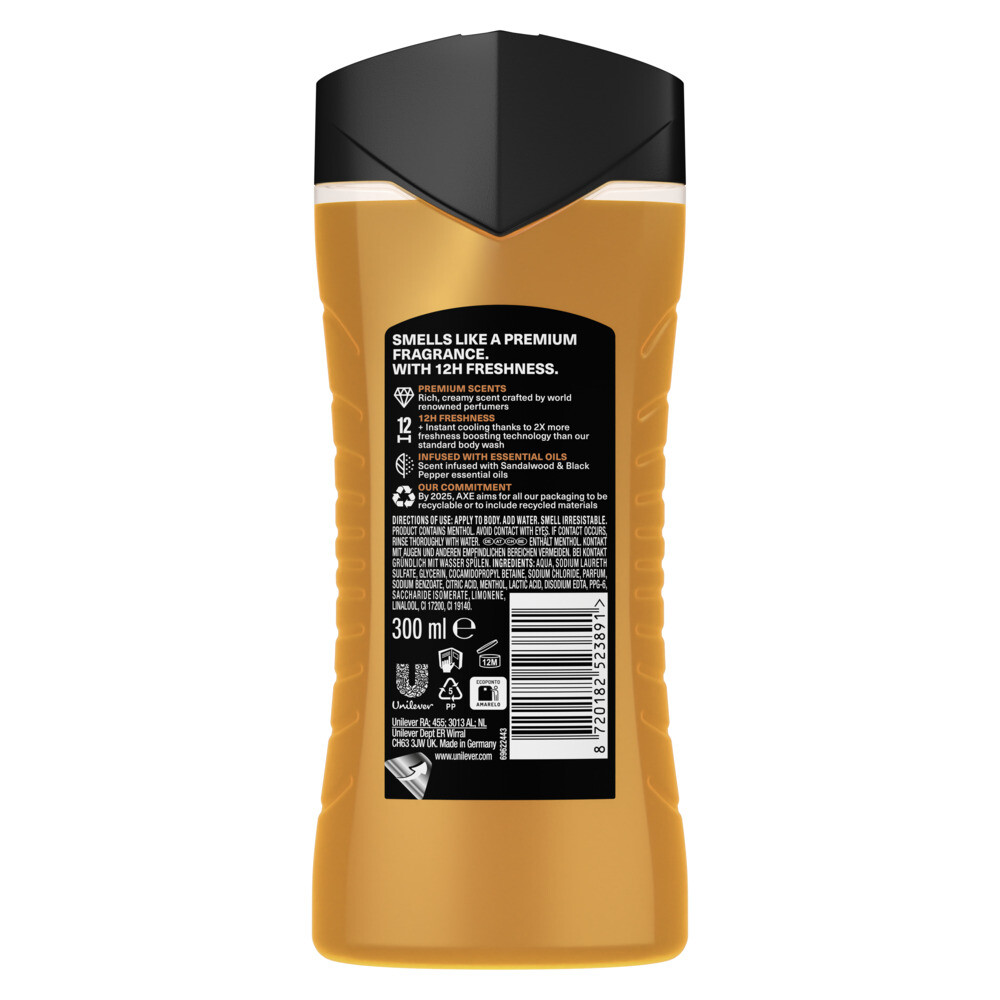Axe Douchegel Copper Santal300 ml