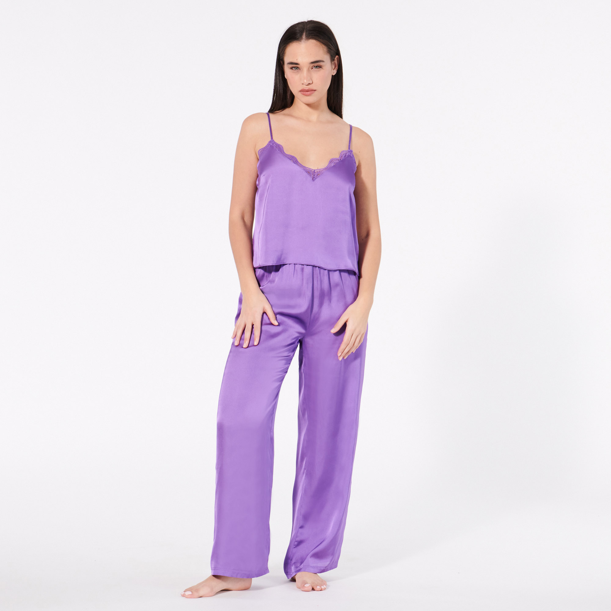 Pantalon en satin
