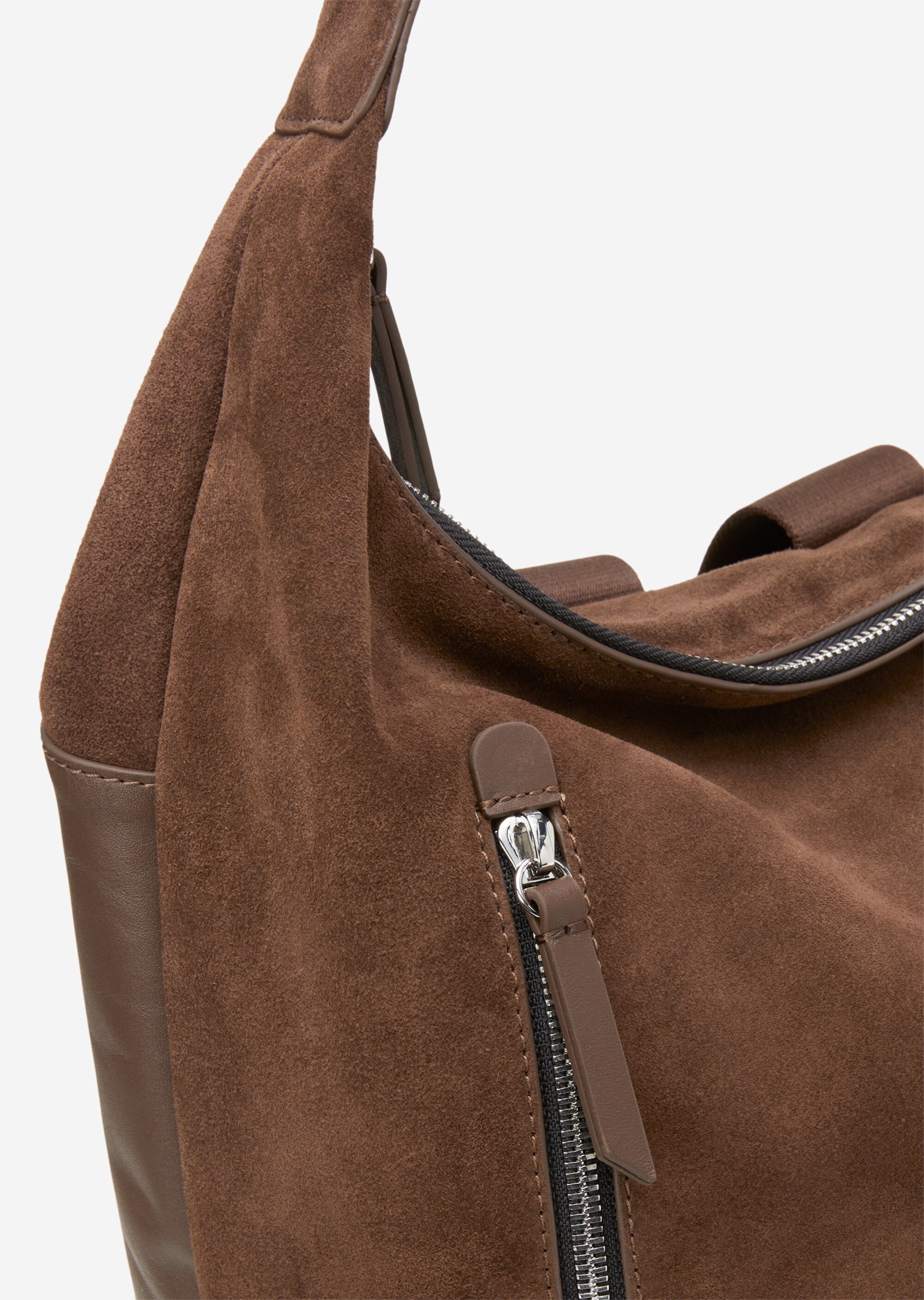 2in1 Rucksack aus aus softem Veloursleder