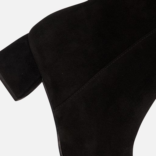 Gabor Enkellaarsjes zwart Suede