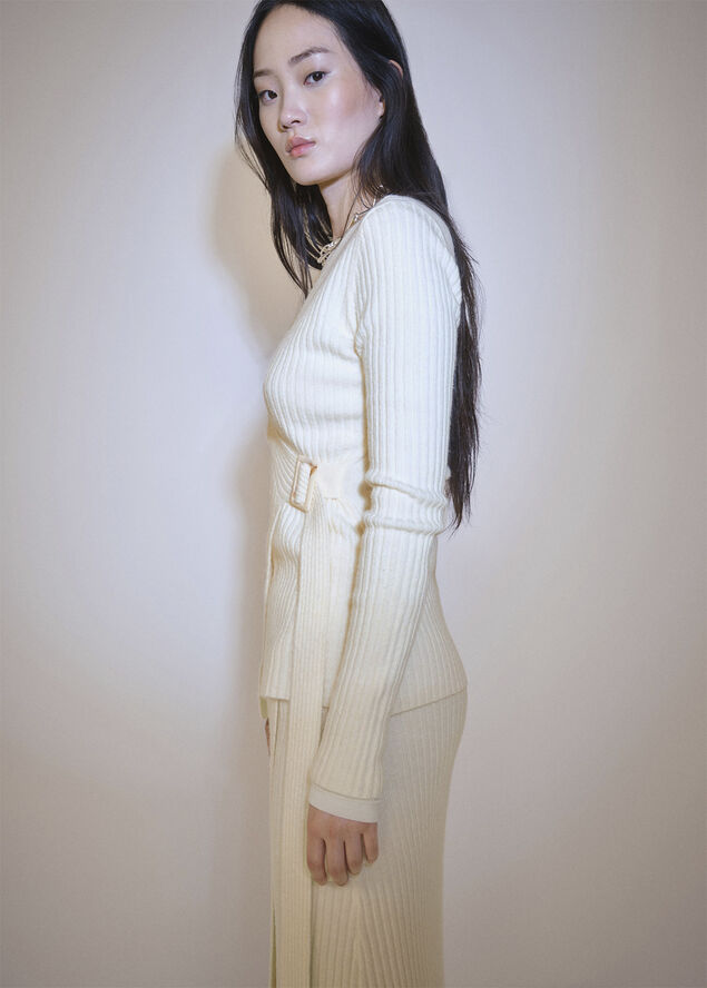 MANGO CARDIGAN. -- OLEG Light beige