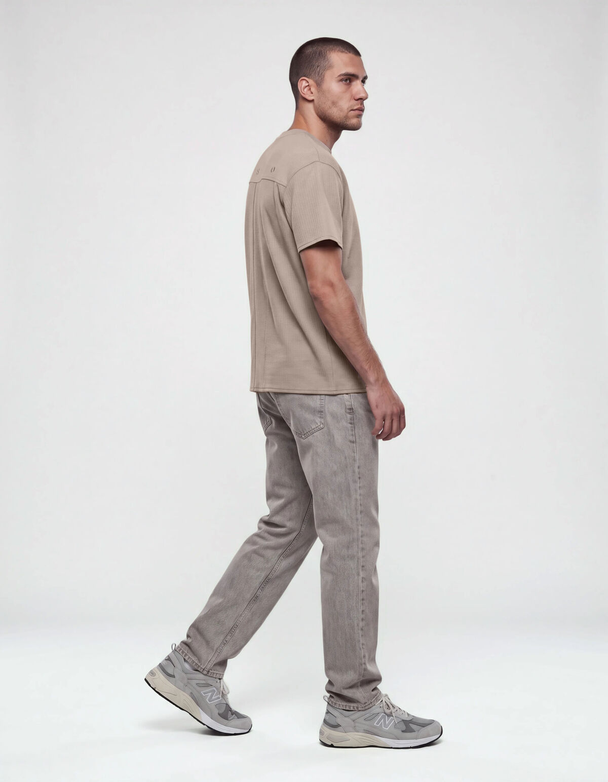 Gestreept Rib T-shirt Lichtgroen