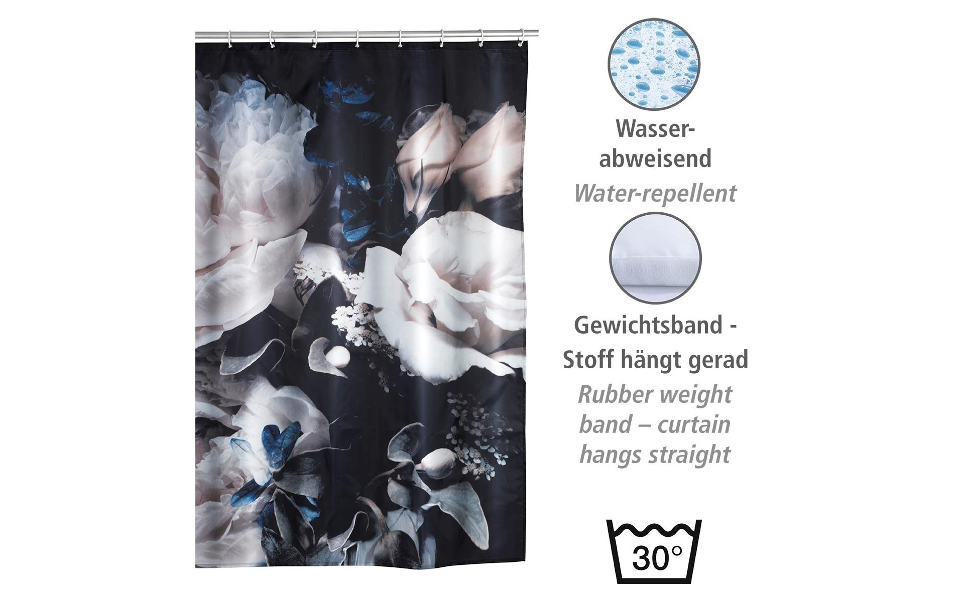 WENKO Duschvorhang »Peony Anti-Schimmel« Breite 180 cm