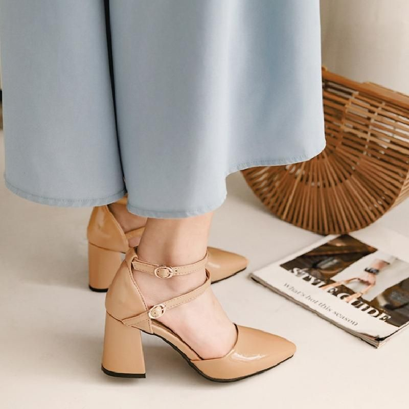 Freesia - Pumps met blokhak en bandjes