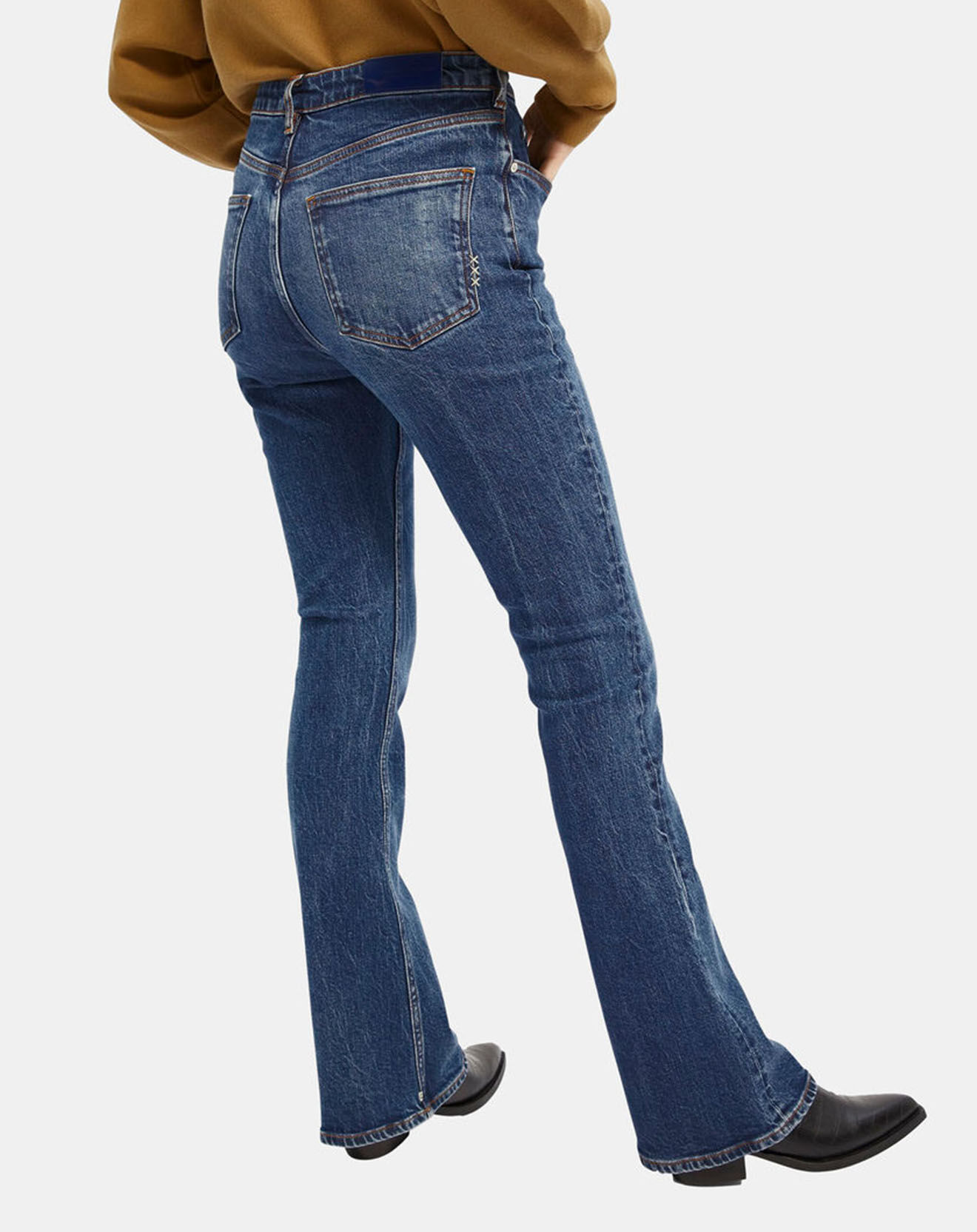 Scotch & Soda Jean charm flare taille haute bleu moyen