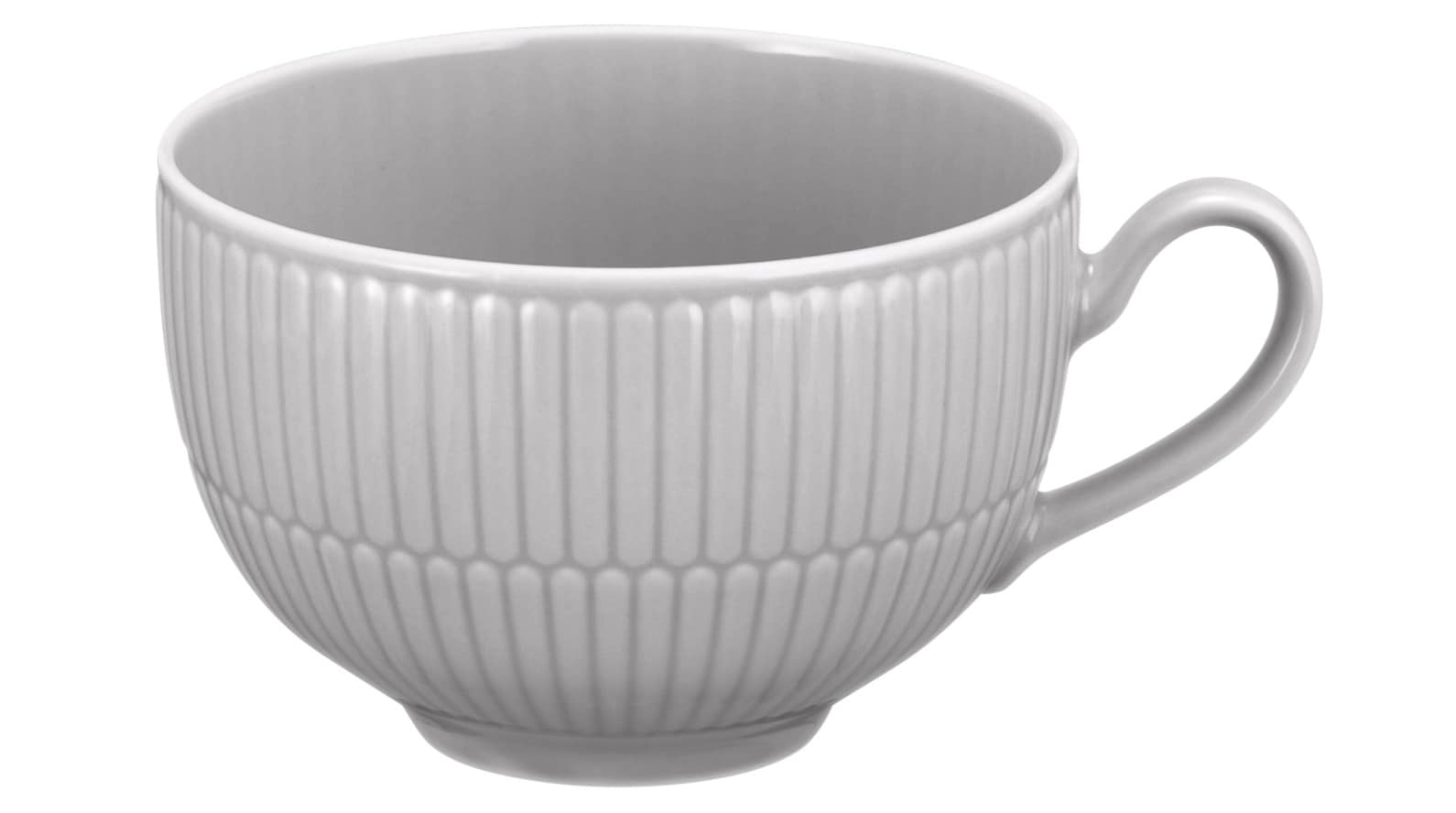 Seltmann Weiden Milchkaffeetasse AMINA 6er Set Porzellan silbergrau