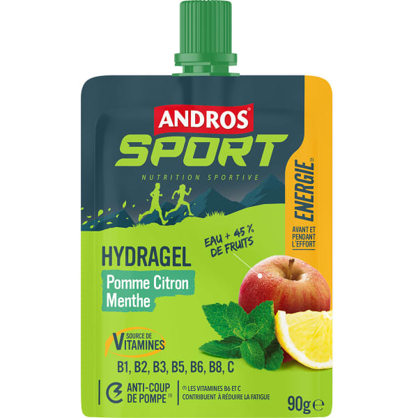 Gels énergétiques ANDROS GOURDE HYDRAGEL POMME CITRON MENTHE