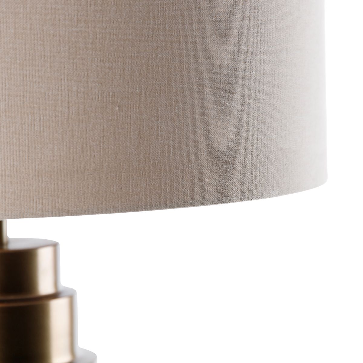 Tafellamp brons stoffen kap lichtbruin 50 cm - Bruut