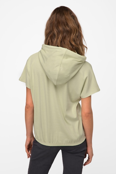 Hoodie, oversized, Kapuze, elastischer Saum
