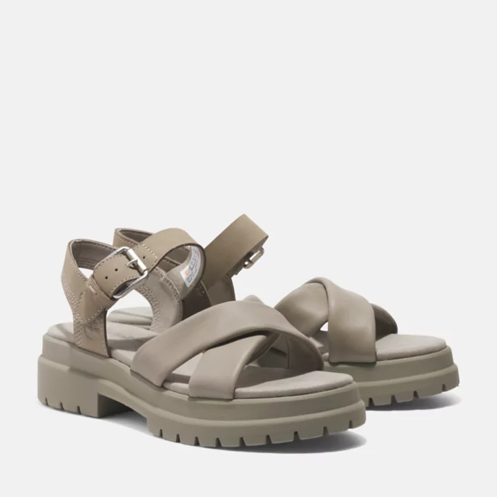 Sandale à brides croisées London Vibe pour femme en beige