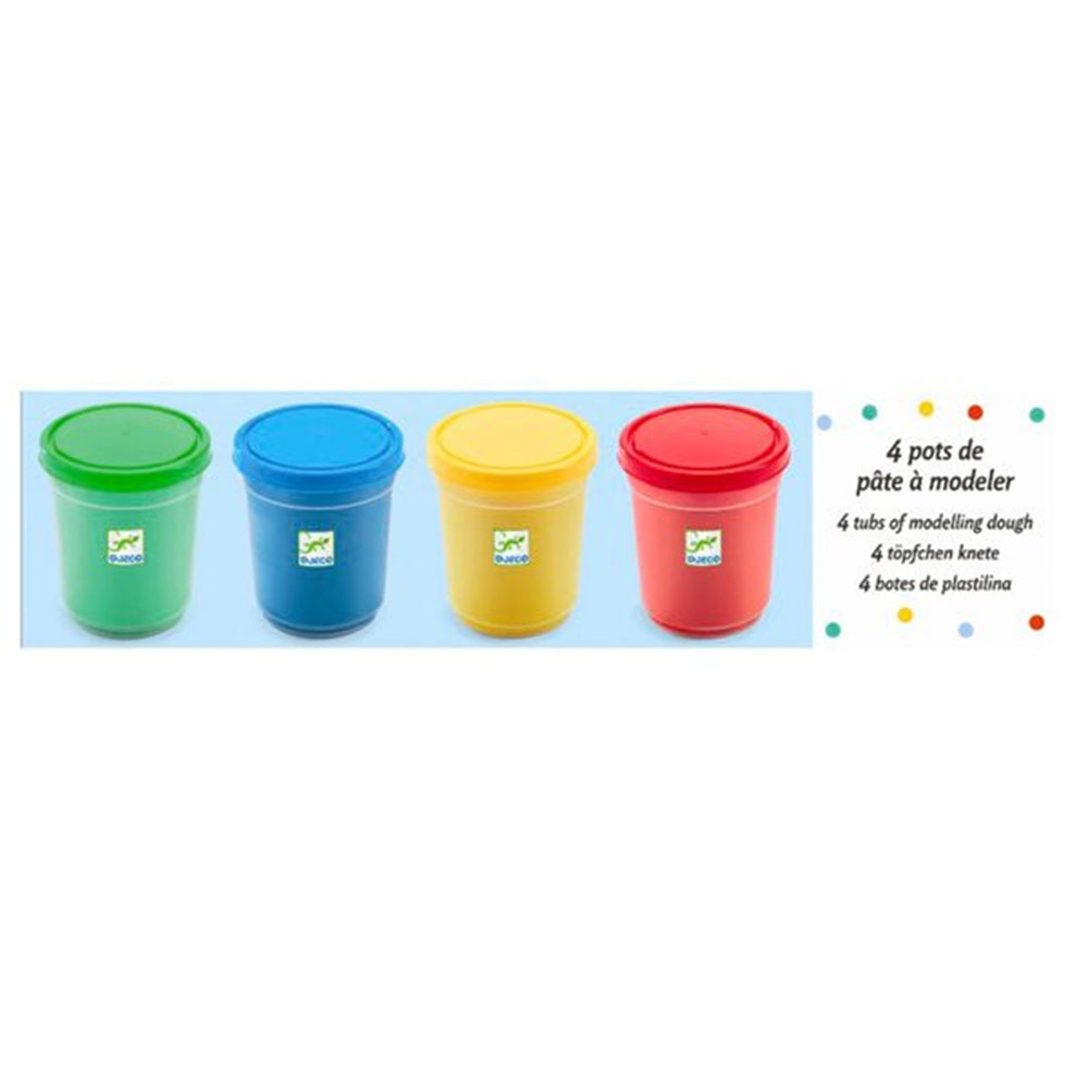 Modellervoks 4 Farver - Djeco → Luksusbaby.dk