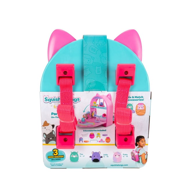 Squishmallows - Squish-a-longs - Party Pack - On-the-Go Playset - Inkl. 3 Figuren