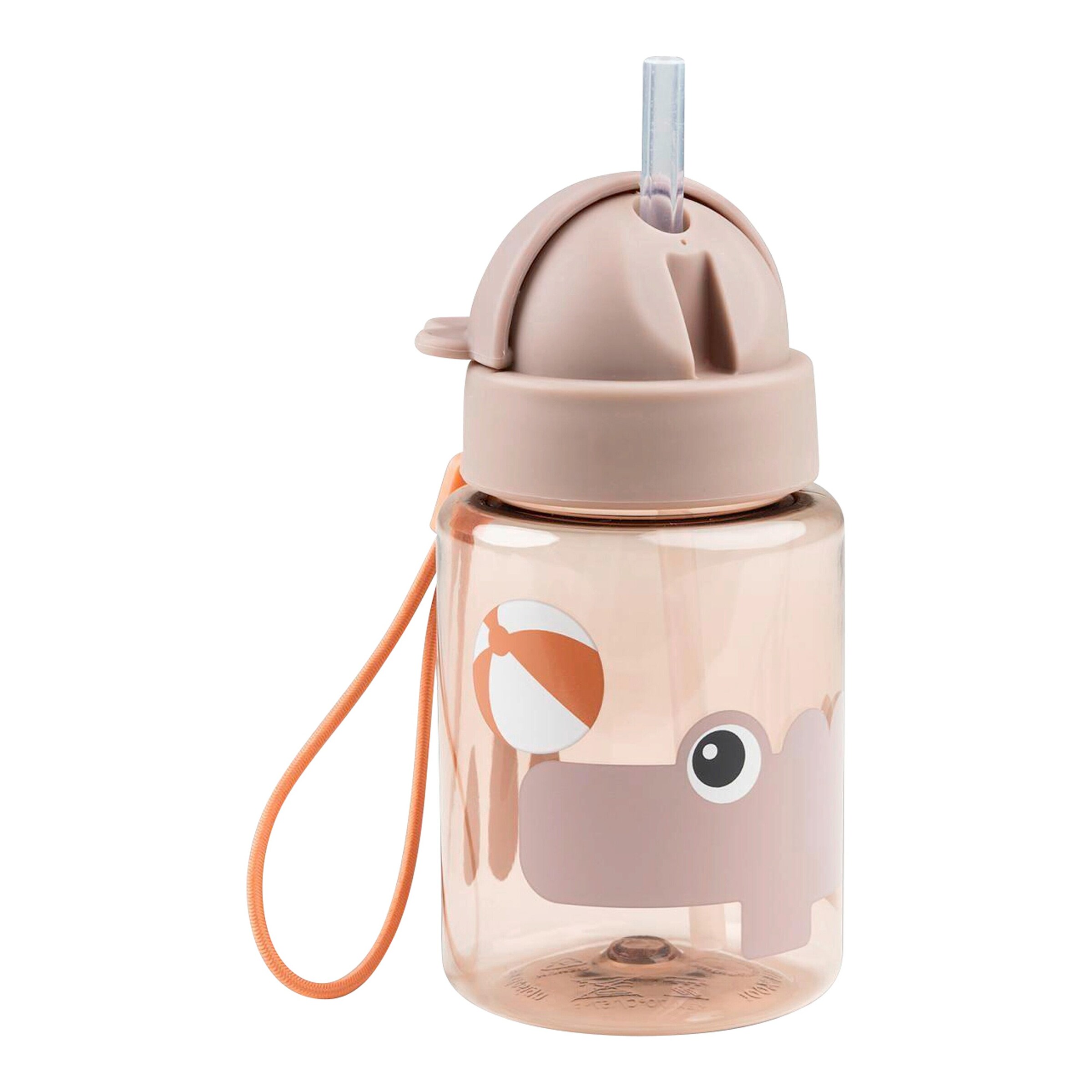 Done by Deer Trinkflasche mit Strohhalm Playground rosa