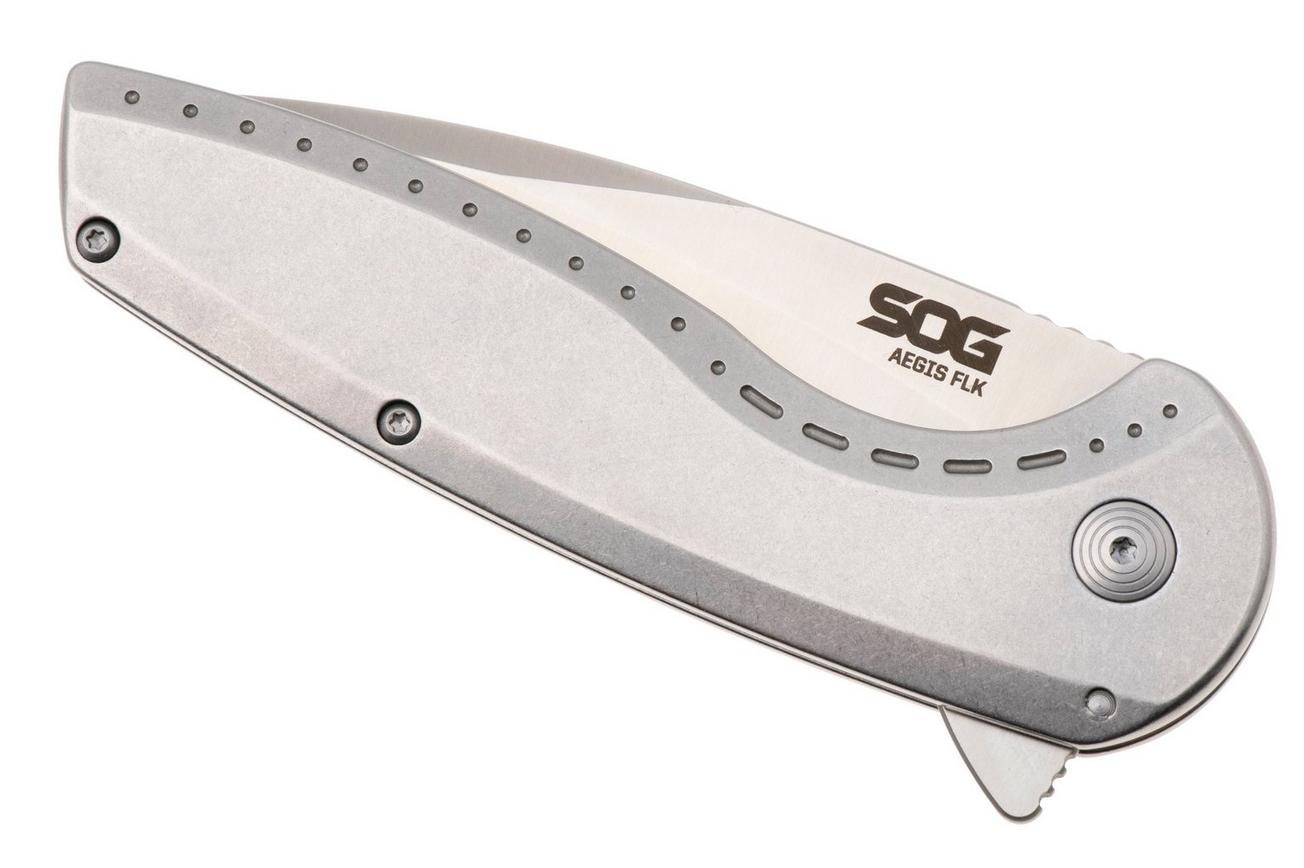 SOG Aegis FLK 2.0 14-41-03-43, Stonewashed 8Cr13MoV, Stainless Steel zakmes