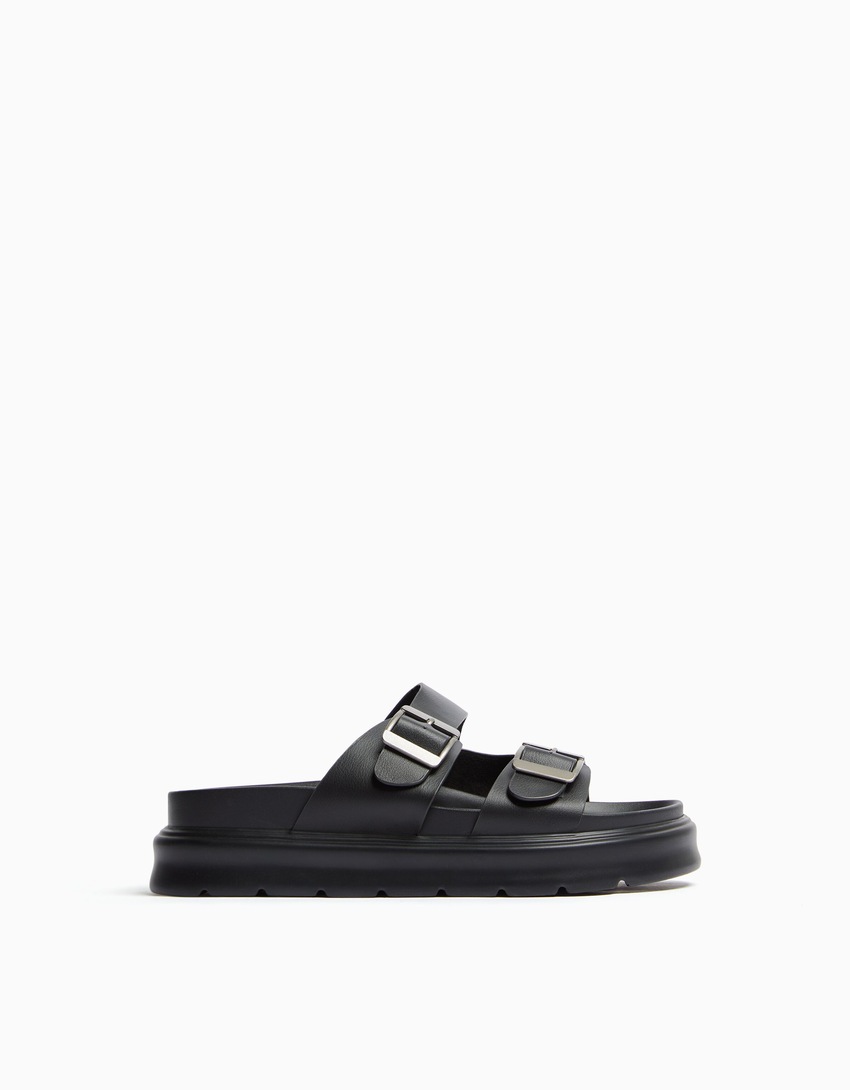 Sandálias masculinas com fivela