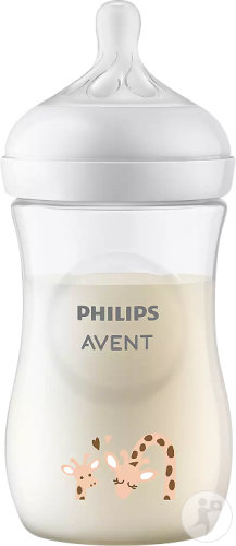 Philips Avent Natural Response Biberon 260ml Giraffe +1 Mois Débit 3 1 Pièce (SCY903/66)