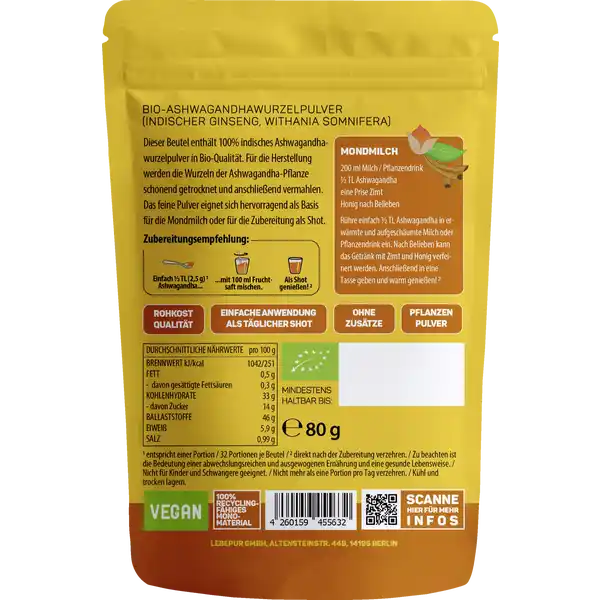 Bio Ashwagandha Pulver