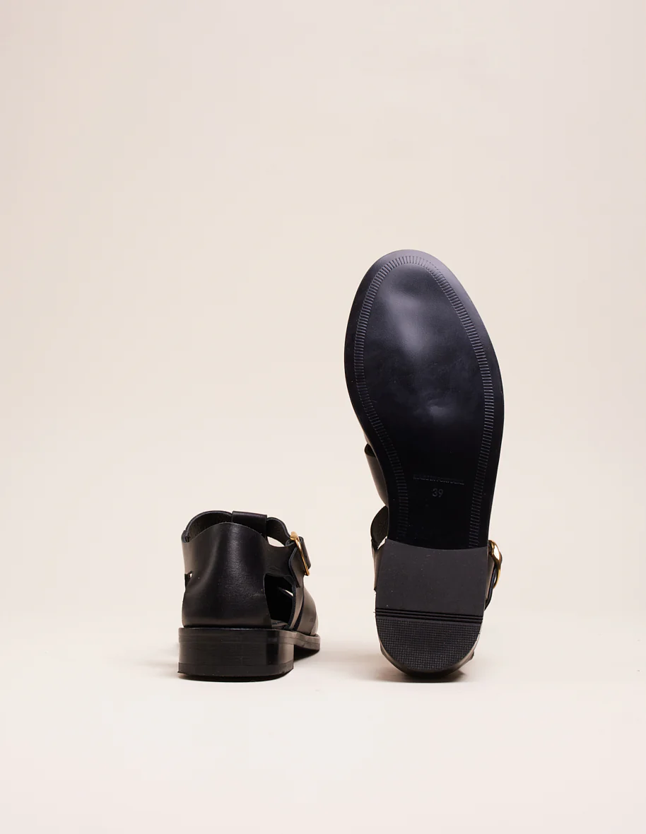 Sandales Inès - Cuir noir