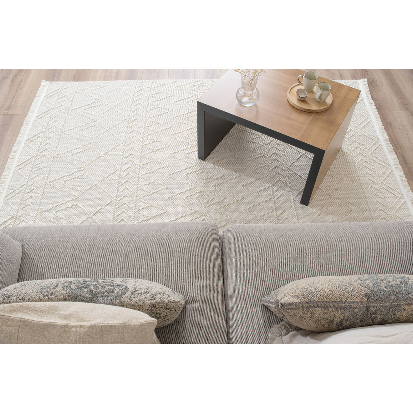 Nazar Rugs Tapis Bali 735 crème - 80x150 cm