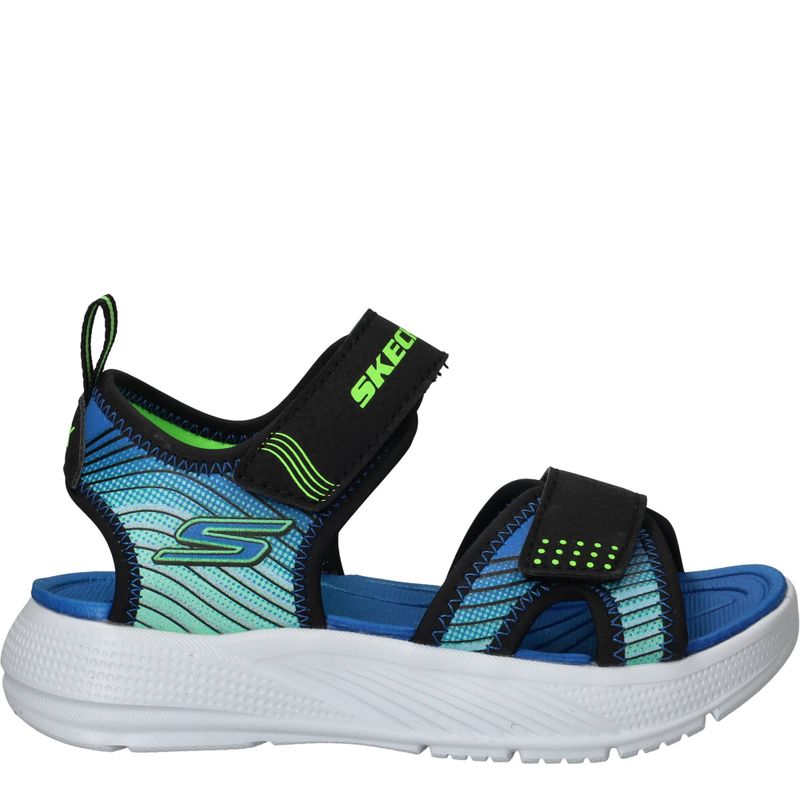Skechers Microspeck-Splash Sneakers Blauw Jongens