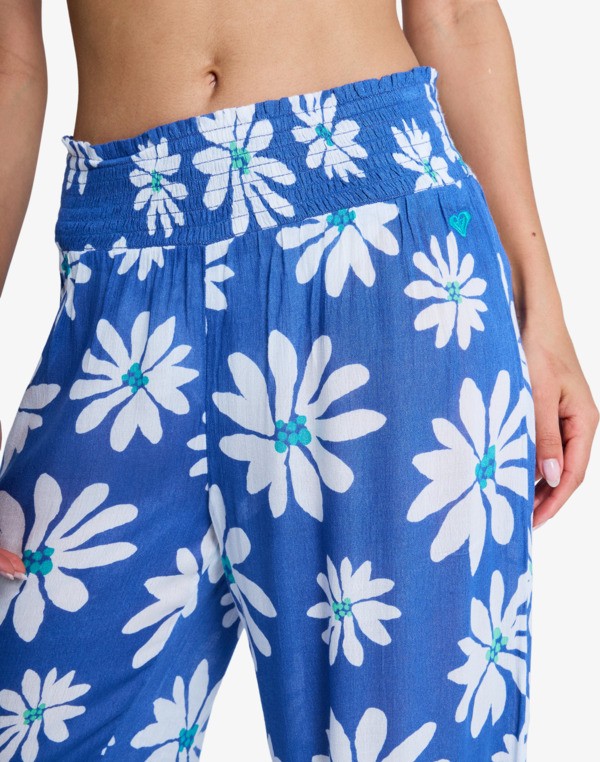 Along The Sunset Pantalon léger Bleu Femme