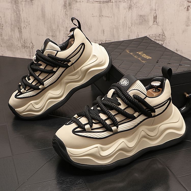 Mr Ozera - Platform Two Tone Veterschoenen