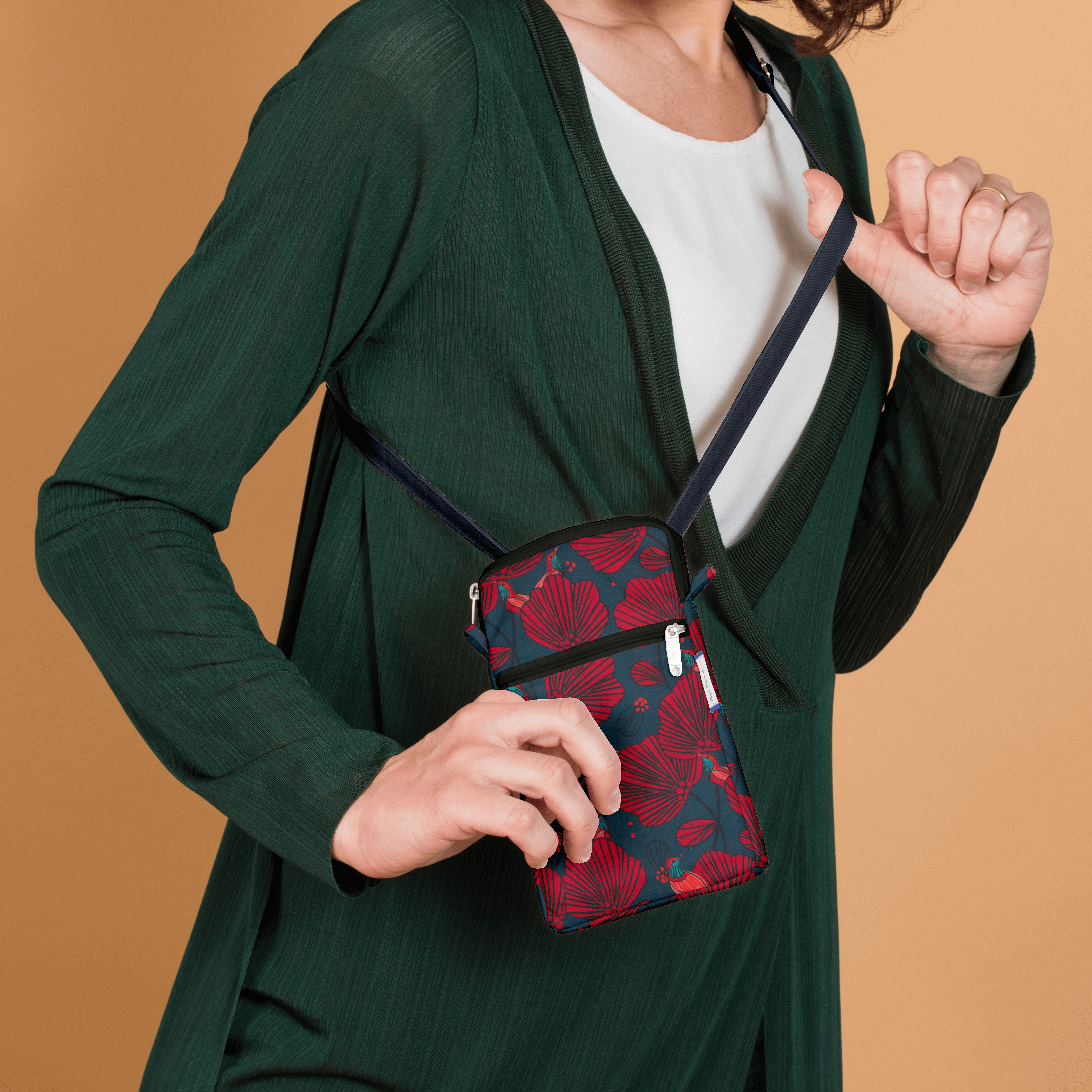 Pochette Téléphone Matelassée Oiseau De Noël