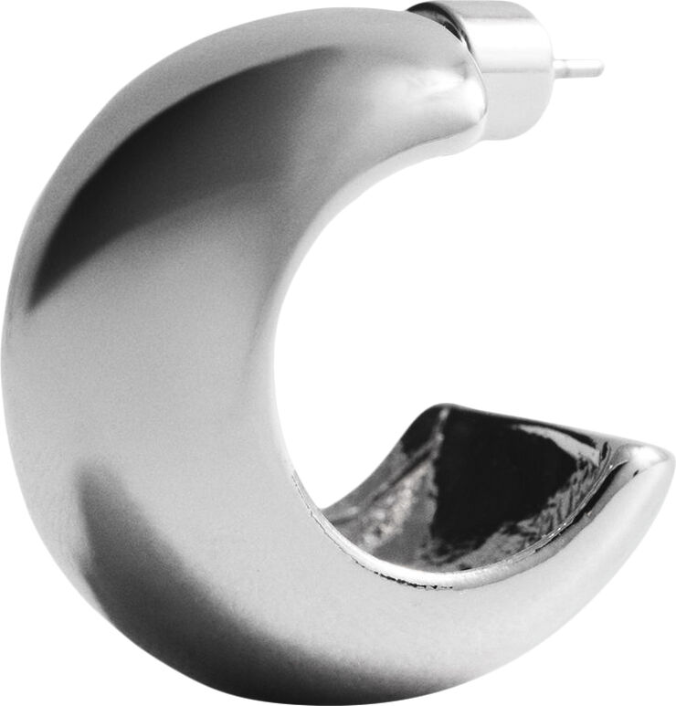 MANGO Volume hoop earrings Silver