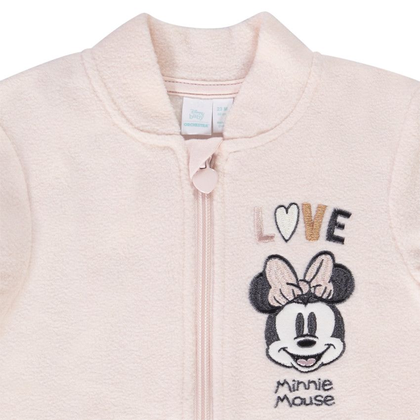 Surpyjama en micropolaire Minnie Disney pour bébé fille - Rose