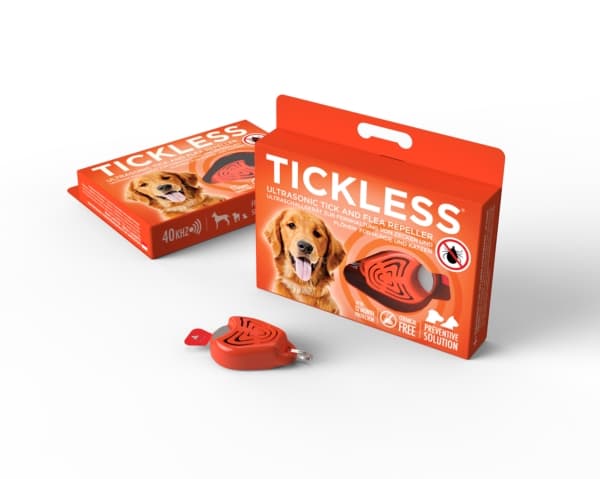 TickLess ultralydsheng mot flått og lopper for hunder og katter orange sp.