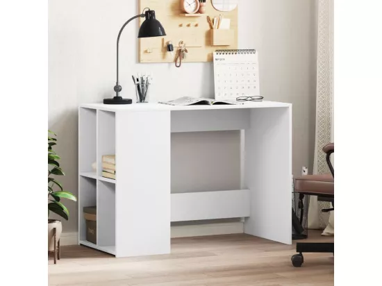 Bureau blanc 102x50x75 cm bois d'ingénierie