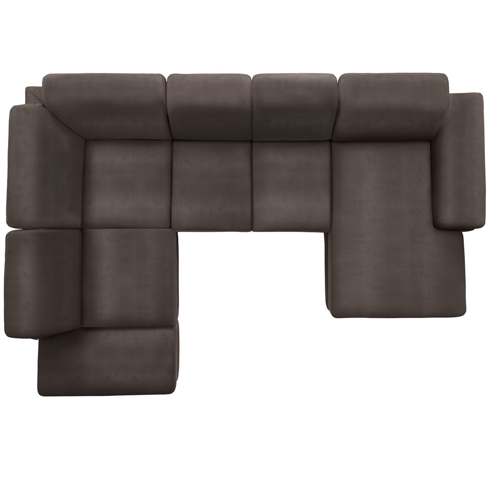 polsterpower Boxspring-Wohnlandschaft - Saddle anthrazit - Basismodell - Recamiere rechts