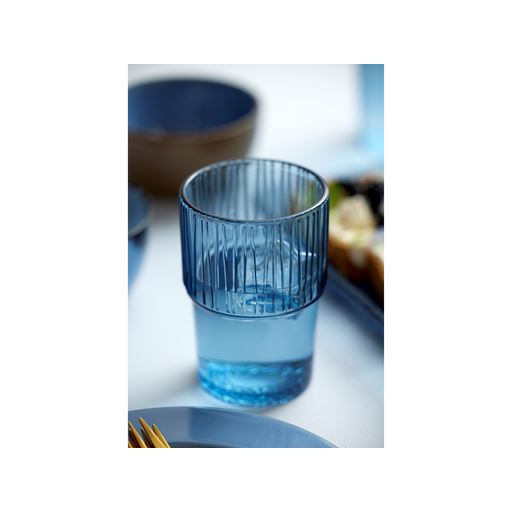 Bitz Kusintha 4-pak Cafeglas, Blue, 38 cl