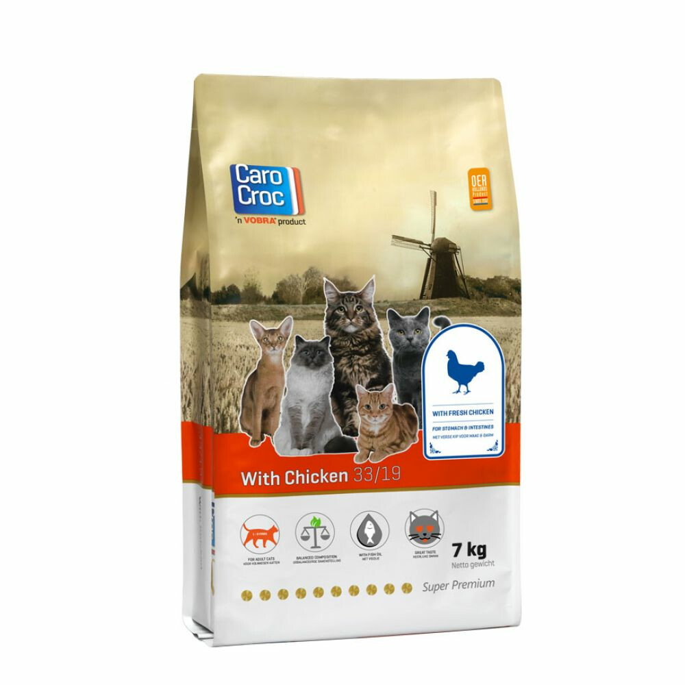 CaroCroc Kattenvoer 33/19 Kip7 kg