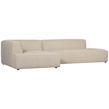 WOOOD hoekbank Inez naturel polyester met verlenging links