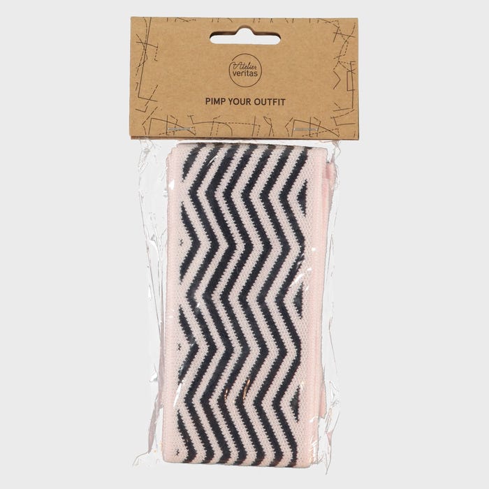 Atelier Veritas-Geribbelde boord met zigzag dessin 6cm