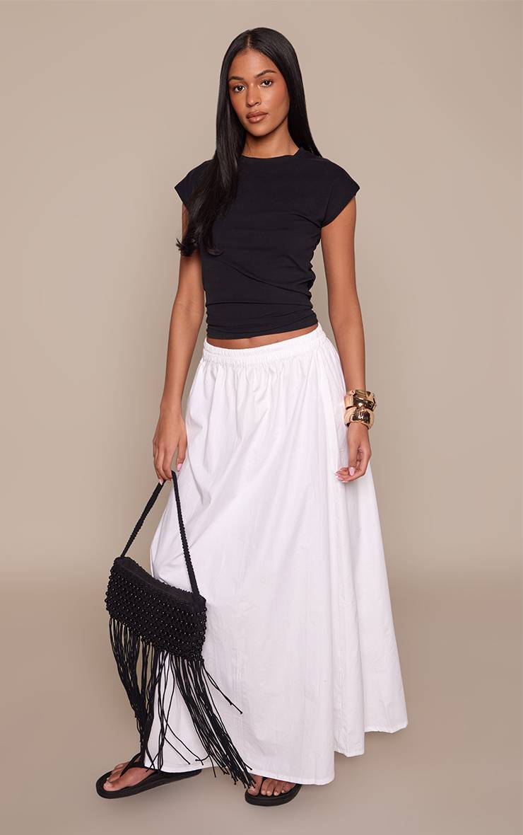 Blanc Haut Bandeau Tall Avec Bord À Volants Et Détails Froncés Assorti