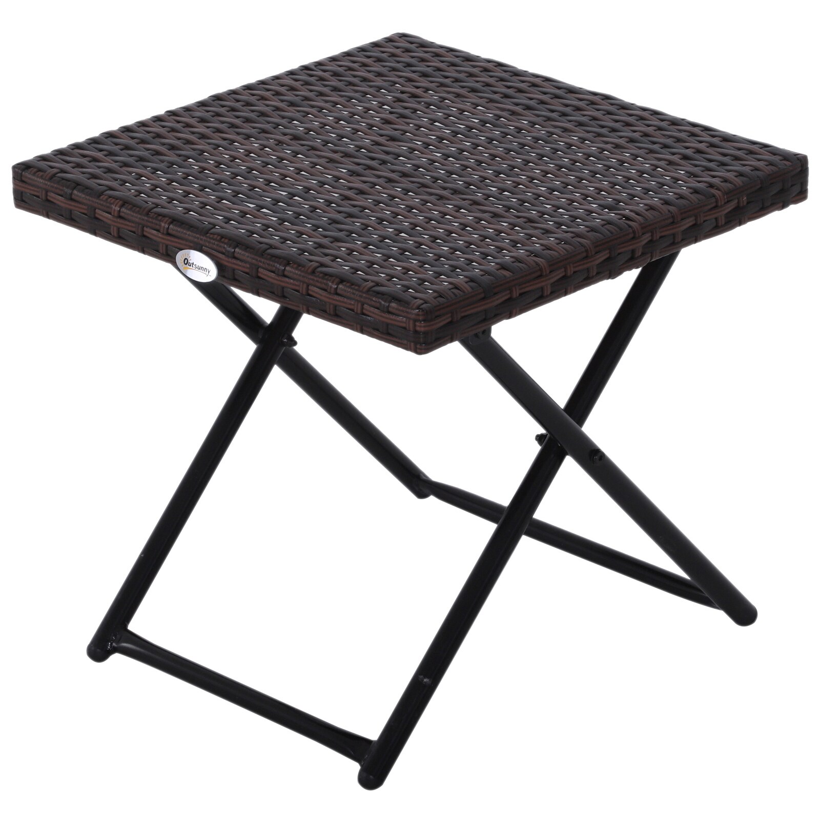 Outsunny Polyrattan Gartentisch klappbar 40 x 40 x 40 cm (LxBxH)