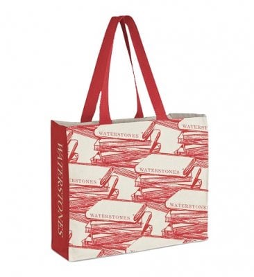 Waterstones Red Cloth Bag