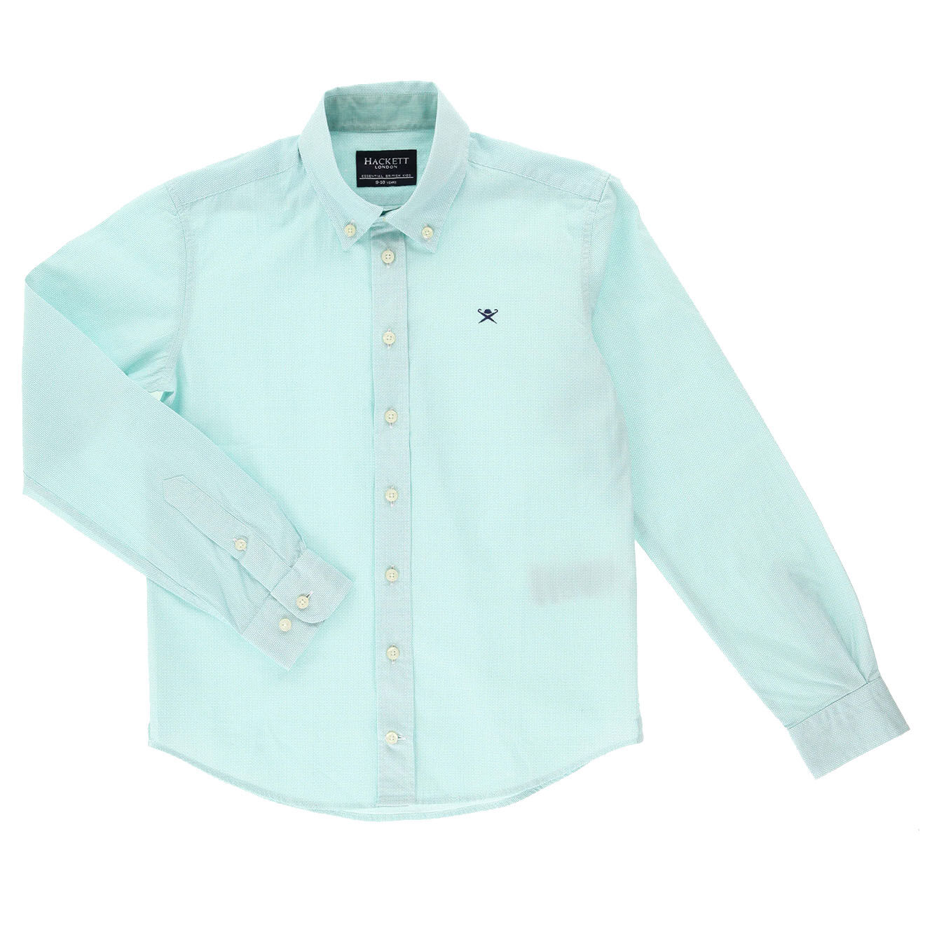 Hackett London Chemise Summer en Coton à motifs vert aqua - T.9/15A