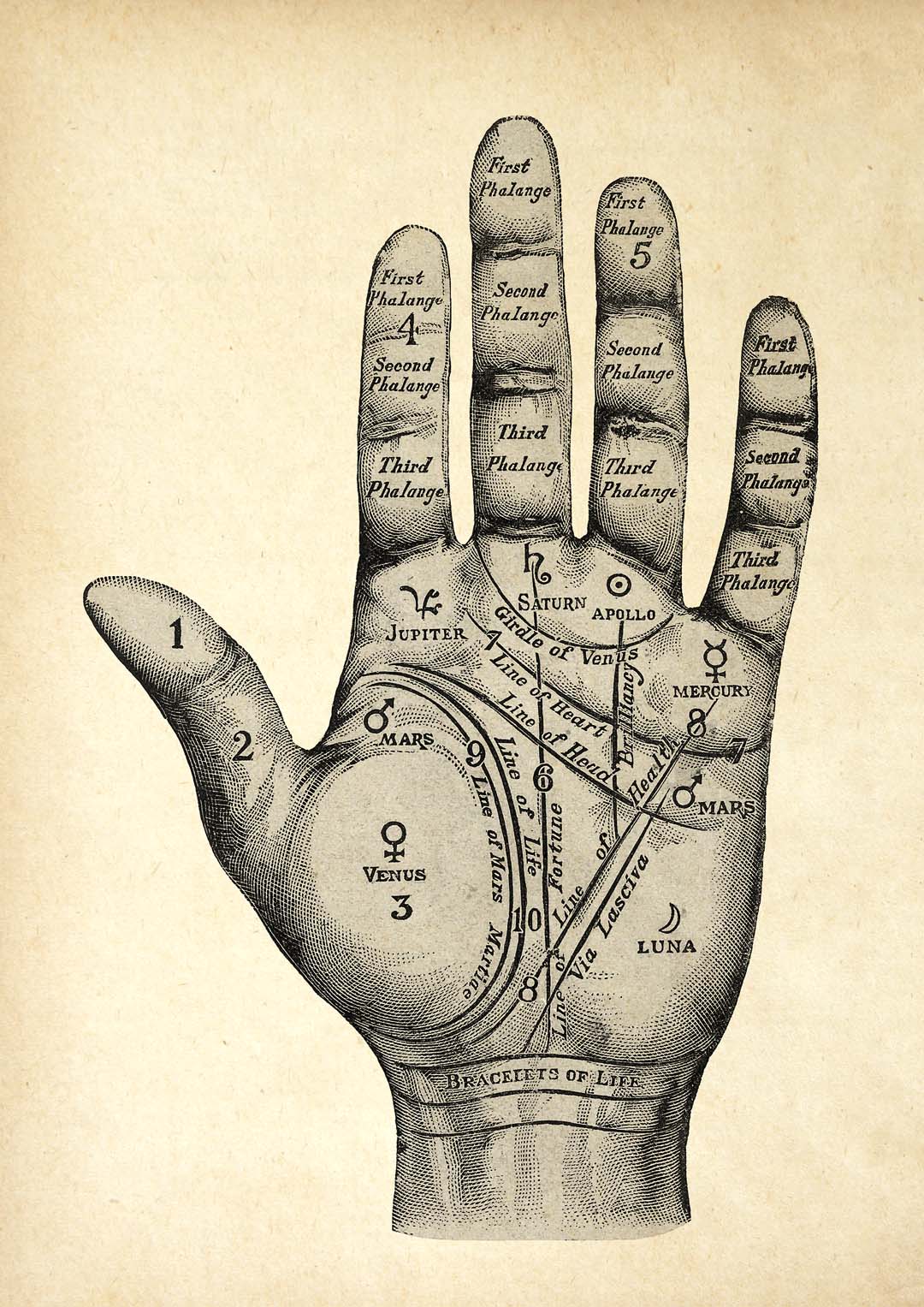 Vintage Mystische Hand