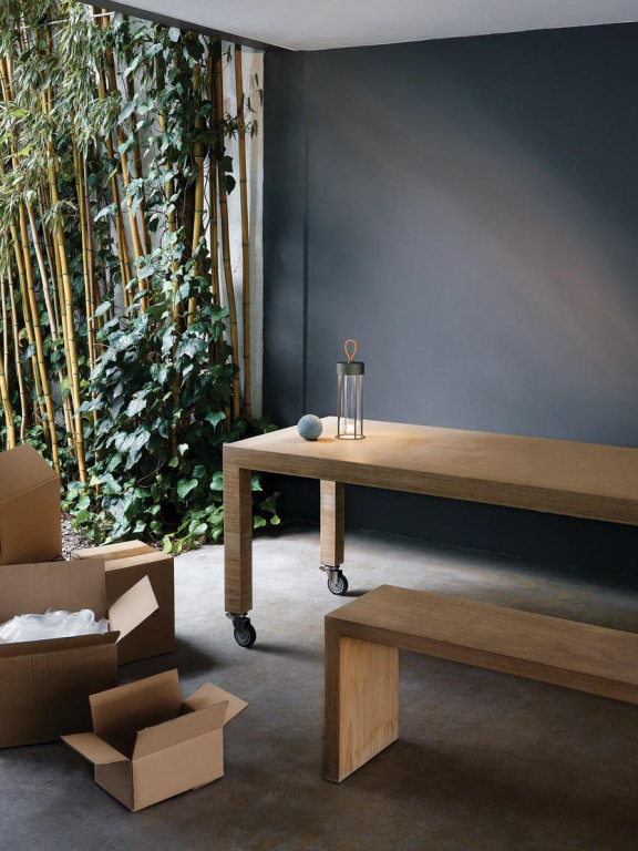 Flos InVitro Unplugged tafellamp LED oplaadbaar lichtgroen